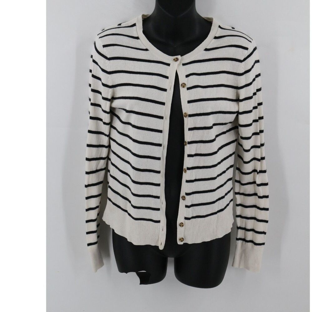 Gap Women Striped Cardigan Sweater Size Small Nautical Coastal Size Small